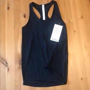 NWT Lululemon Black Racerback Tank-Size 2